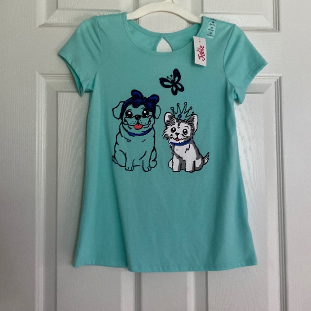 Teal Kids Justice Dog Shirt🫶🏼